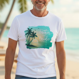 Tropical Isle Vater der Braut Teal ID581 T-Shirt