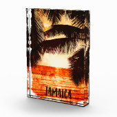 Tropical Jamaica Sunset Caribbean Island Fotoblock (Rechts)