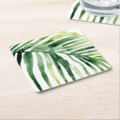Tropical Jewel Leaf Rechteckiger Pappuntersetzer (angewinkelt)