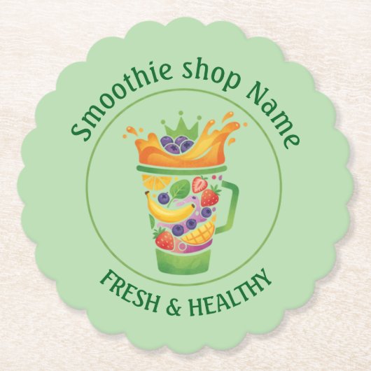 Tropical Juice Blend & Smoothie Juice shop Untersetzer (Vorderseite)