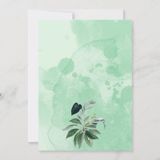 Tropical Jungle Animal Safari Baby Dusche Einladung (Rückseite)