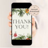 Tropical Jungle Baby Dusche Danke Karte