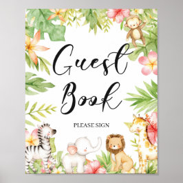 Tropical Jungle Baby Showbook Gästebuch