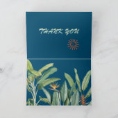 Tropical Jungle Banana Tree Strelitzia Vielen Dank Karte (Innenseite)
