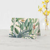 Tropical Jungle Banana Tree Strelitzia Vielen Dank Karte (Gelbe Blume)