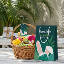 Tropical Jungle Easter Bunny Custom Gift Bag Mittlere Geschenktüte