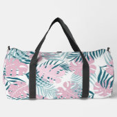 Tropical jungle exotic pink leaves summer nature duffle bag (Vorderseite)