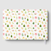 Tropical Jungle Floral Baby Shower Gästebuch (Rückseite)