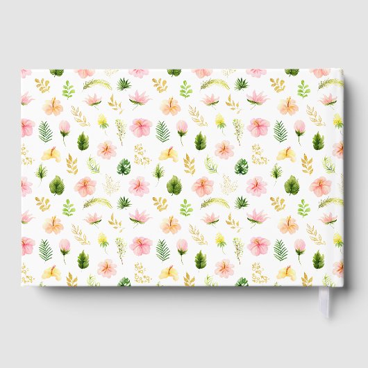 Tropical Jungle Floral Baby Shower Gästebuch (Rückseite)