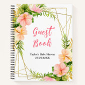 Tropical Jungle Floral Baby Shower Guest Book Notizblock (Vorderseite)