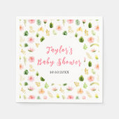Tropical Jungle Floral Baby Shower Serviette (Vorderseite)