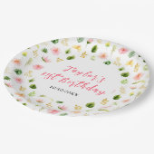Tropical Jungle Floral Birthday Pappteller (Schrägansicht)