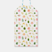 Tropical Jungle Floral Birthday Party Thank You Geschenkanhänger (Rückseite)