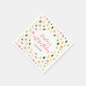 Tropical Jungle Floral Birthday Serviette (Ecke)