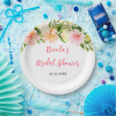 Tropical Jungle Floral Bridal Shower Pappteller (Party)