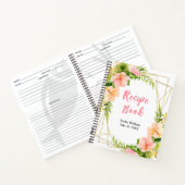 Tropical Jungle Floral Recipe Book Notizblock (Innenseite)
