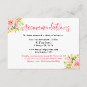 Tropical Jungle Floral Wedding Accommodations Begleitkarte (Vorderseite)
