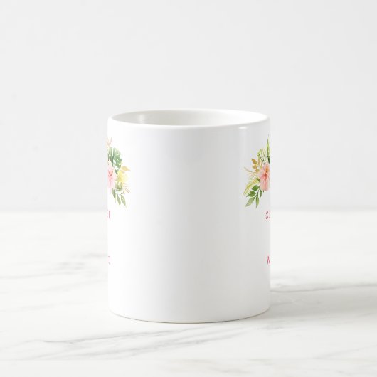 Tropical Jungle Floral Wedding Kaffeetasse (Mittel)