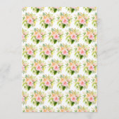 Tropical Jungle Floral Wedding Menükarte (Rückseite)