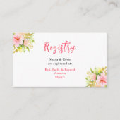 Tropical Jungle Floral Wedding Registry Begleitkarte (Vorderseite)