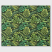 Tropical Jungle Green  Geschenkpapier (Flach)
