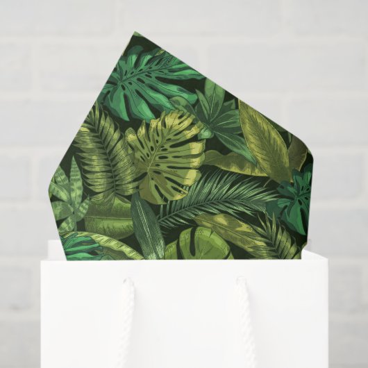 Tropical Jungle Green  Seidenpapier (Geschenktüte)