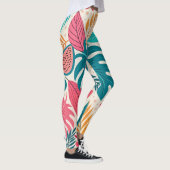 Tropical Jungle Leaf Pattern Leggings (Rechts)