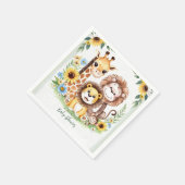 Tropical Jungle Safari Animals Baby Dusche Serviette (Ecke)