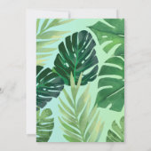 Tropical Jungle Safari Boy Baby Dusche Inv Einladung (Rückseite)