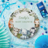 Tropical Jungle Safari Tierwelt Babydusche Pappteller (Party)