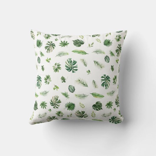 Tropical Jungle Safari Wilde Tiere Grüne Baby Kissen (Rückseite)