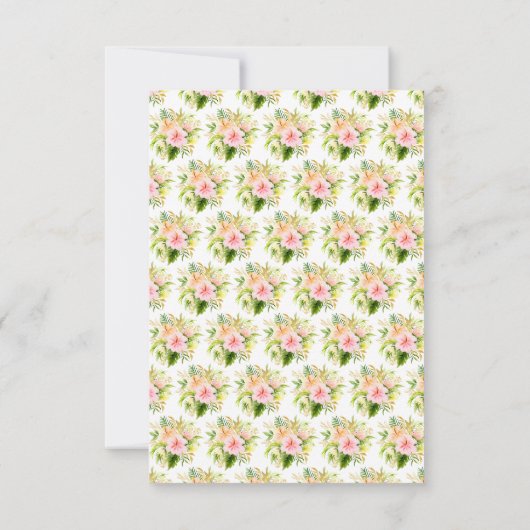 Tropical Jungle with Foliage Wedding RSVP Karte (Rückseite)