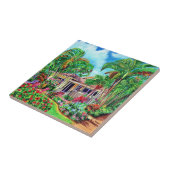 Tropical Kauai Beach House Keramik Fliese (Seite)