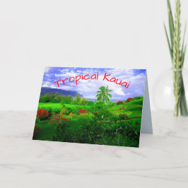 Tropical Kauai Hawaiian Island Karte