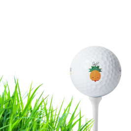 Tropical Kawaii Ananas Fruit Distance Golf Ball