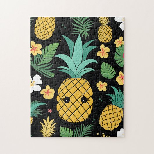 Tropical Kawaii Pineaple Puzzle (Vertikal)