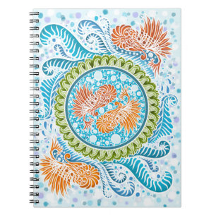Tropical Koi Mandala Notizblock