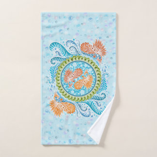 Tropical Koi Mandala | Vibranly Ocean Zen Art Handtuch