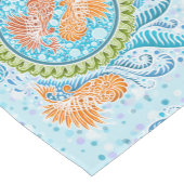 Tropical Koi Mandala | Vibranly Ocean Zen Art Kurzer Tischläufer (Ecke)