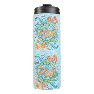 Tropical Koi Mandala Vibranly Ocean Zen Art Thermosbecher