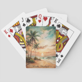 Tropical Krabi Thailand Beach Sunset Spielkarten