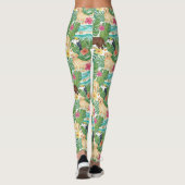 Tropical Labrador Retriever Beach Vibes Leggings (Rückseite)