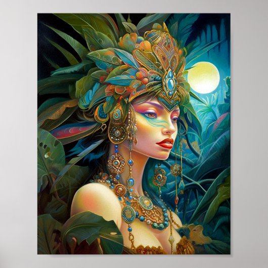 Tropical Lady Fantasy Art Poster (Vorne)