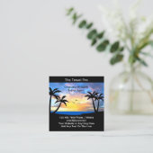 Tropical Landschaftlich Travel Agent Expert Busine Quadratische Visitenkarte (Stehend Vorderseite)