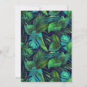 Tropical Leaf Baby Dusche Danke Karte (Rückseite)