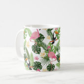 Tropical Leaf Flamingo Kaffeetasse (Vorderseite Links)