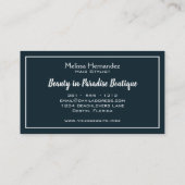 Tropical Leaf Grüne Hair Stylist Beach Monstera Visitenkarte (Rückseite)