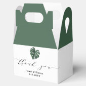 Tropical Leaf Monstera Grüne Gefälligkeitsbox Geschenkschachtel (Geöffnet)