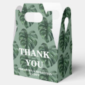 Tropical Leaf Monstera Grüne Gefälligkeitsbox Geschenkschachtel (Geöffnet)