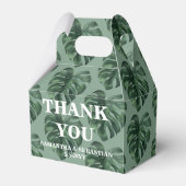 Tropical Leaf Monstera Grüne Gefälligkeitsbox Geschenkschachtel (Vorderseite)